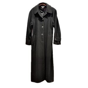 Searle Blatt Studio Women's Long 100% Cashmere Wool Coat in Black Size 6